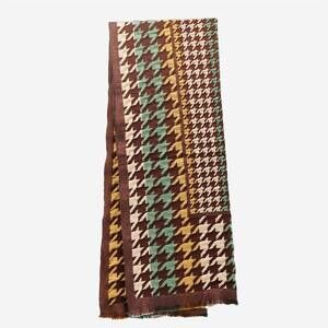 NEW TOUCH OF STYLE plaid cozy scarf in brown